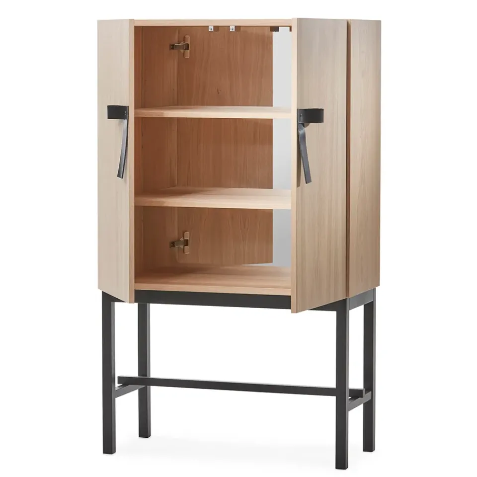 Display & Glass Cabinets|Display & Glass Cabinets^A2 The Bow cupboard, White-oiled oak-black Beige