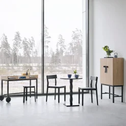 Display & Glass Cabinets|Display & Glass Cabinets^A2 The Bow cupboard, White-oiled oak-black Beige