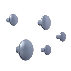 Clothes Hooks & Hangers|Clothes Hooks & Hangers^Muuto The Dots clothes hook metal 5 pack, Pale Blue