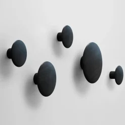 Clothes Hooks & Hangers|Clothes Hooks & Hangers^Muuto The Dots coat hook , Ø6,5 cm Black