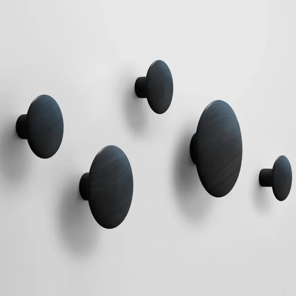 Clothes Hooks & Hangers|Clothes Hooks & Hangers^Muuto The Dots coat hook , Ø6,5 cm Black
