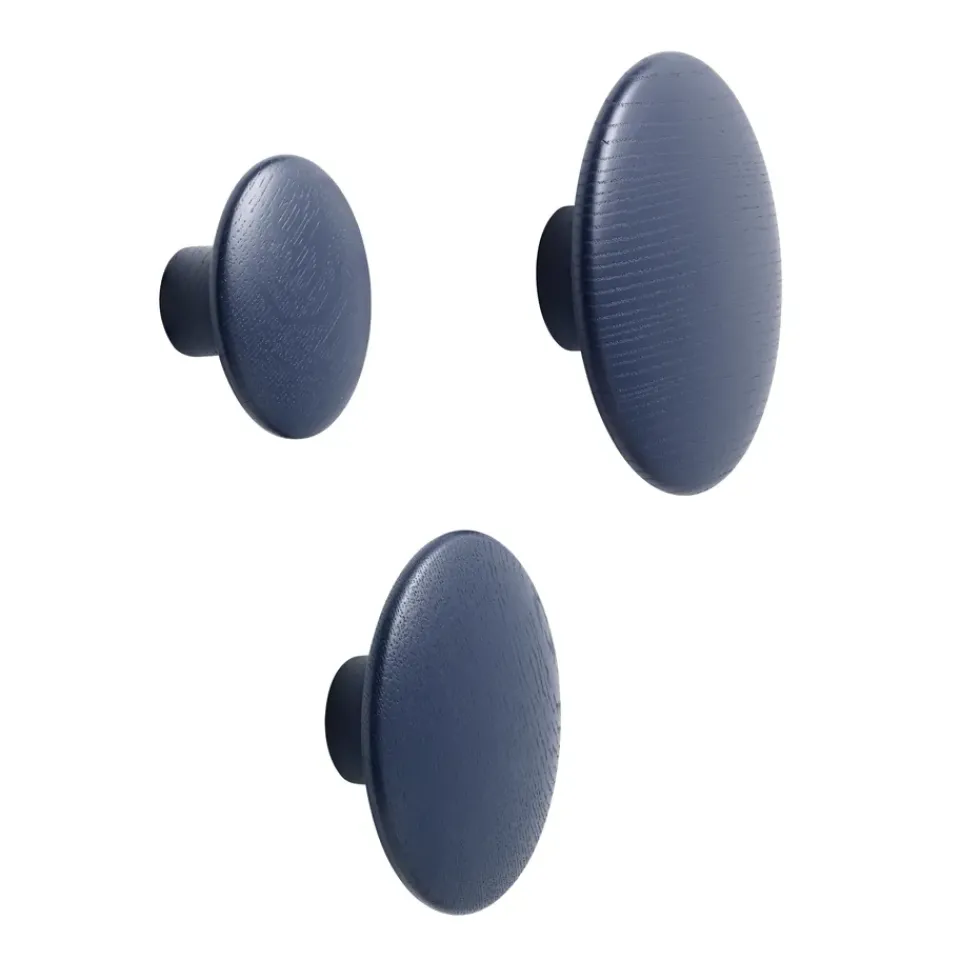 Storage For The Kids Room^Muuto The Dots coat hook midnight , Medium Blue