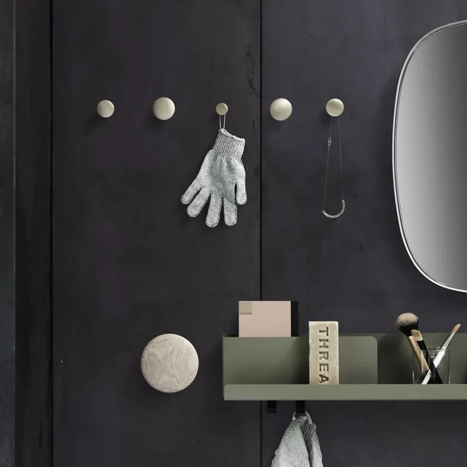 Clothes Hooks & Hangers|Clothes Hooks & Hangers^Muuto The dots hooks brass, Small Ø2,7 cm White