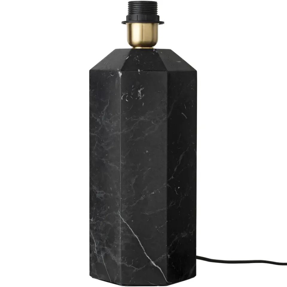Lamp Bases^Louise Roe The eight over eight lamp base, marble Black