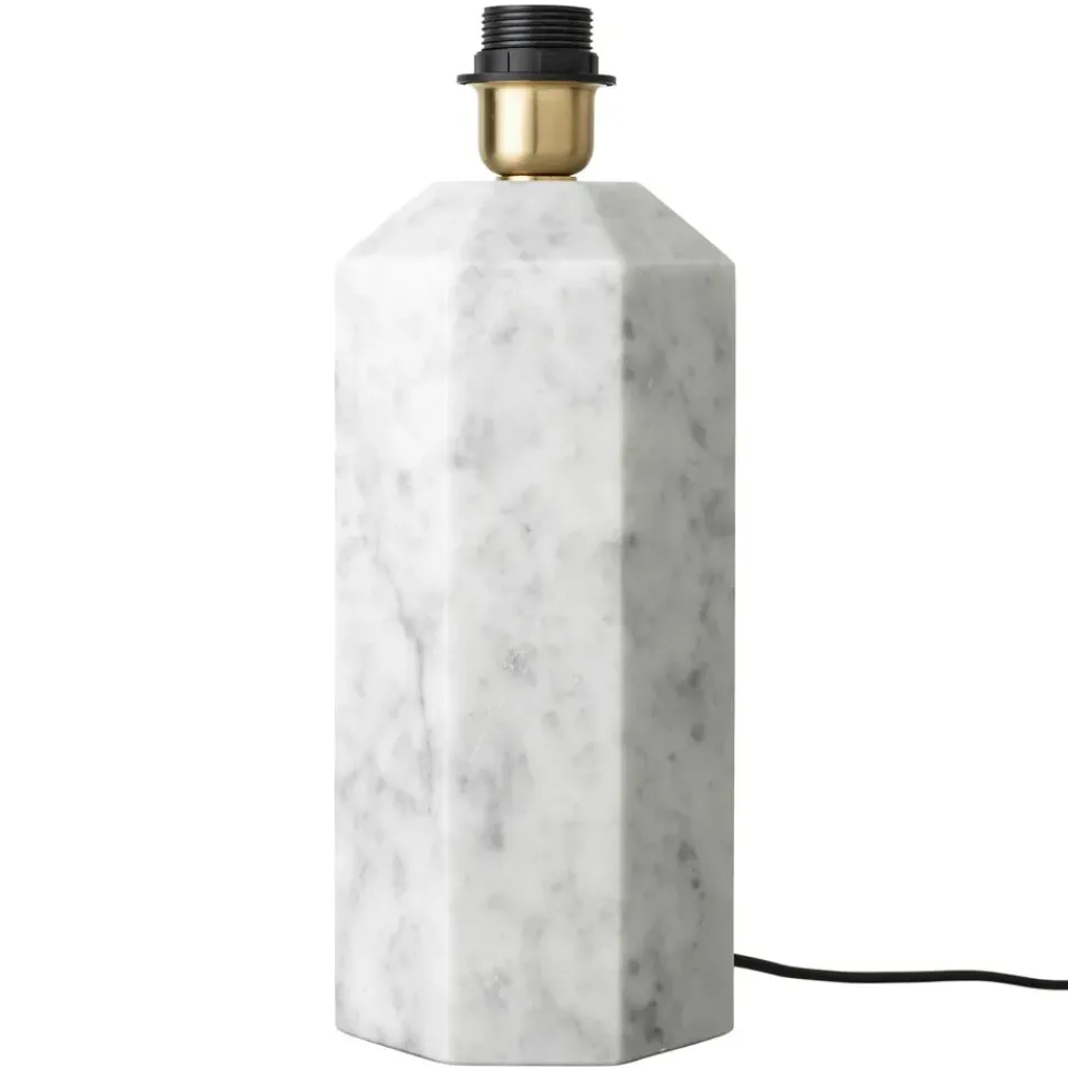 Lamp Bases^Louise Roe The eight over eight lamp base, marble White
