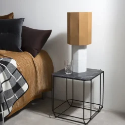 Lamp Bases^Louise Roe The eight over eight lamp base, marble White