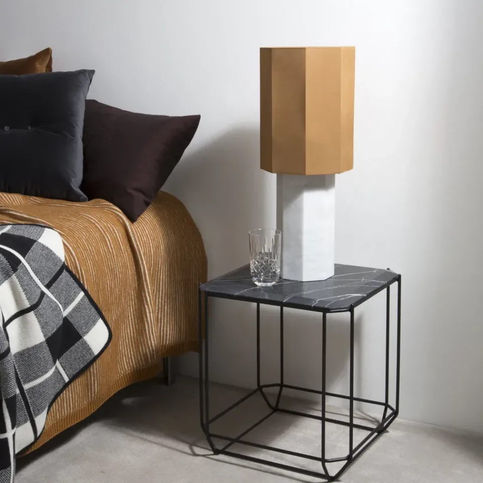 Lamp Bases^Louise Roe The eight over eight lamp base, marble White