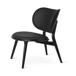 Best Mater The Lounge Chair lounge chair, leather , stained beech stand Black