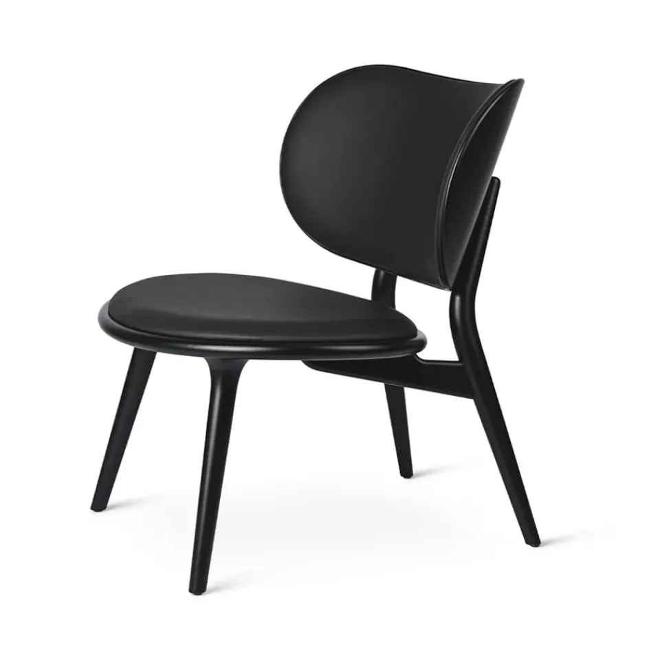 Best Mater The Lounge Chair lounge chair, leather , stained beech stand Black