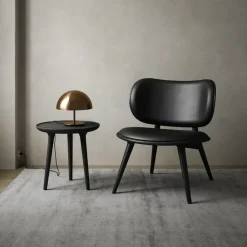 Best Mater The Lounge Chair lounge chair, leather , stained beech stand Black