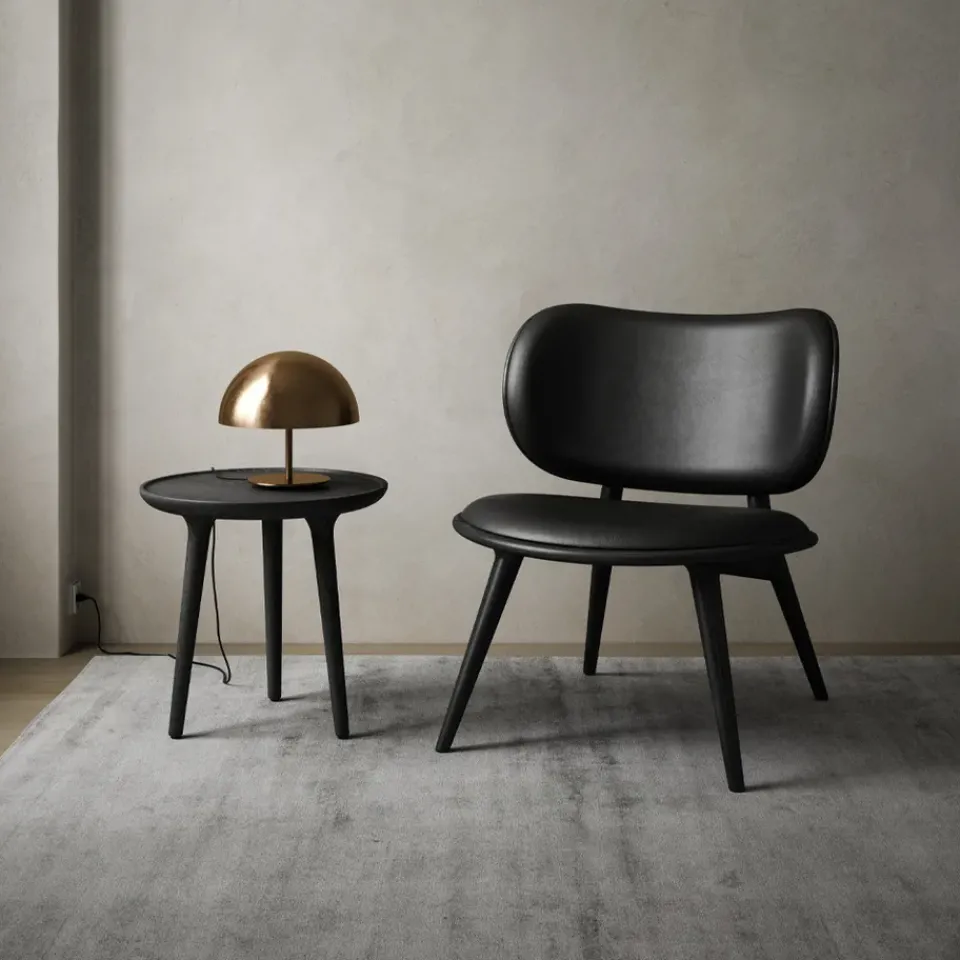 Best Mater The Lounge Chair lounge chair, leather , stained beech stand Black