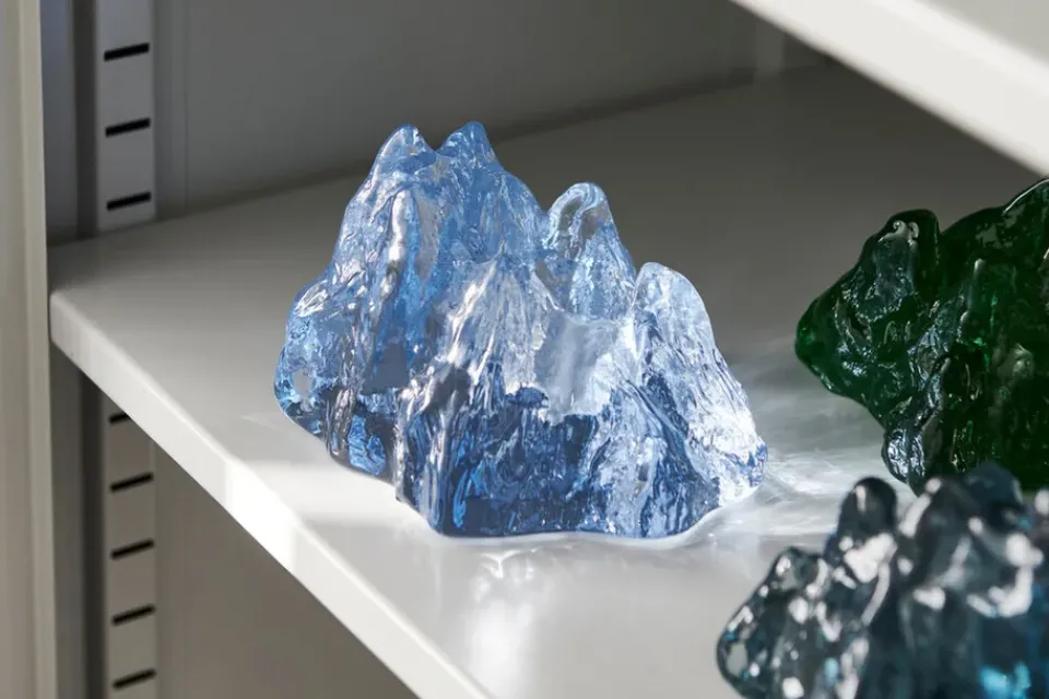 Tea Light Holders, Lanterns & Candle Dishes^Kosta Boda The Rock votive 91 mm, Ice Blue