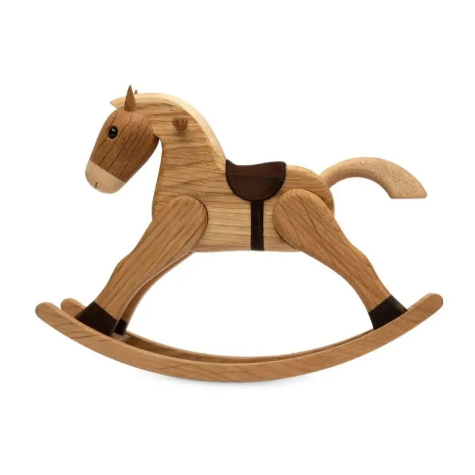 Wooden Figures^Spring Copenhagen The Rocking Horse decoration 13.5 cm, Oak, 13,5 cm Beige