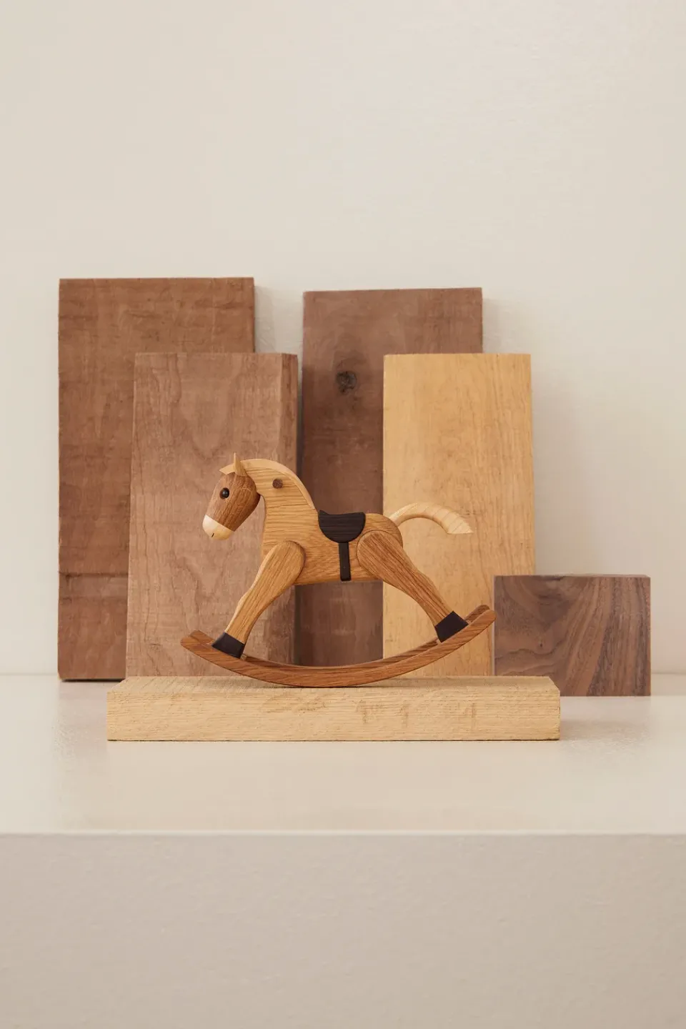 Wooden Figures^Spring Copenhagen The Rocking Horse decoration 13.5 cm, Oak, 13,5 cm Beige