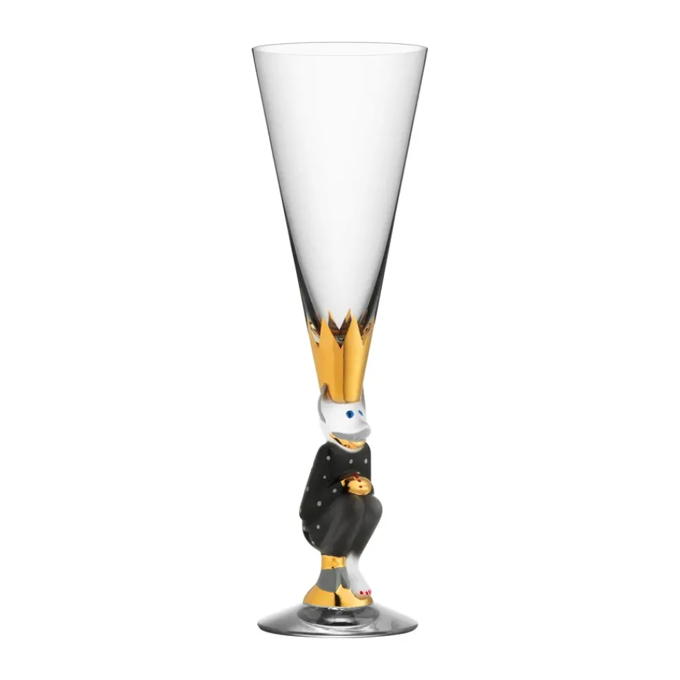 Outlet Orrefors The Sparkling Devil champagne glass 19 cl, Dark Grey