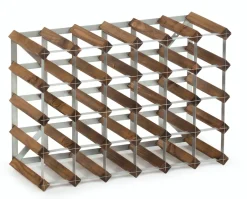 Discount The Swedish Wine Rack Factory wine rack 30 bottles expandable, Dark oak Brown