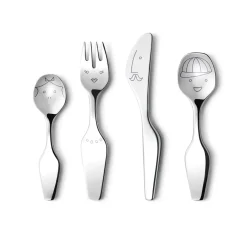Children's Cutlery|Cutlery Sets^Georg Jensen The Twist Family cutlery set, 4 pieces Silver-coloured
