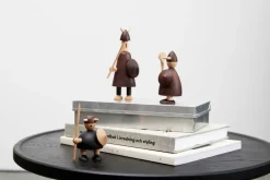 Hot Andersen Furniture The vikings of Denmark wooden figure 3 pieces, Stained beech Brown