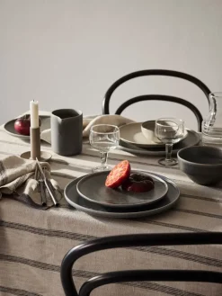 Online Tell Me More Thea tablecloth 145x270 cm, Denim stripe BeigeGrey