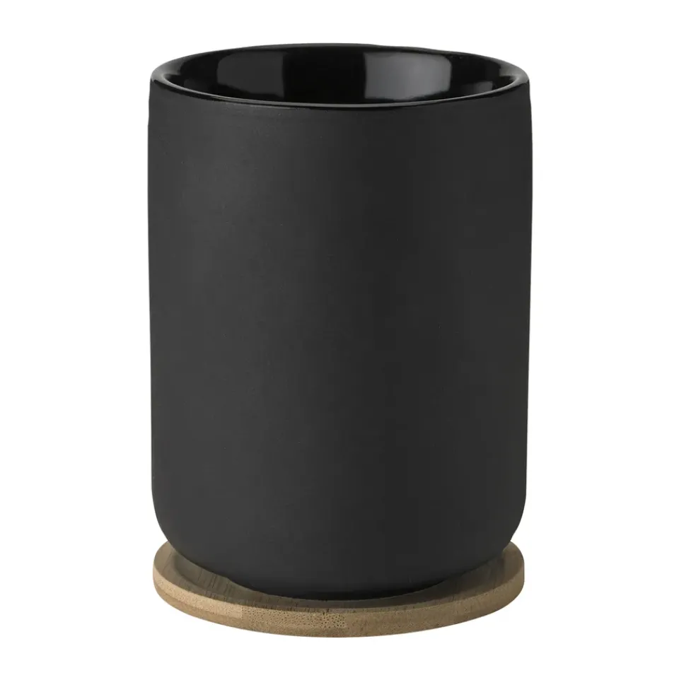 Thermal Flasks & Travel Mugs^Stelton Theo thermal mug with coaster 25 cl, Black