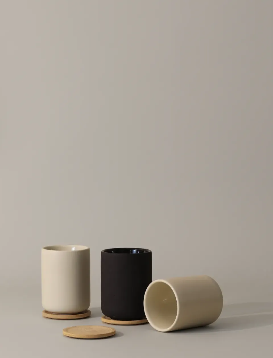 Thermal Flasks & Travel Mugs^Stelton Theo thermal mug with coaster 25 cl, Black