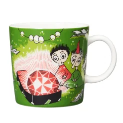 Hot Moomin Arabia Thingumy & Bob King's Ruby Moomin mug, Green