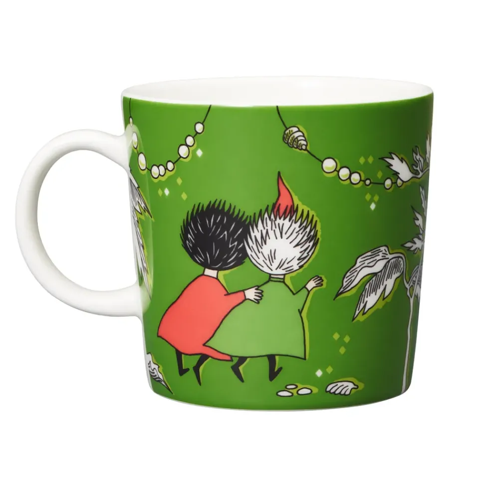 Hot Moomin Arabia Thingumy & Bob King's Ruby Moomin mug, Green