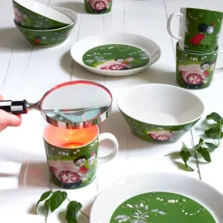 Hot Moomin Arabia Thingumy & Bob King's Ruby Moomin mug, Green