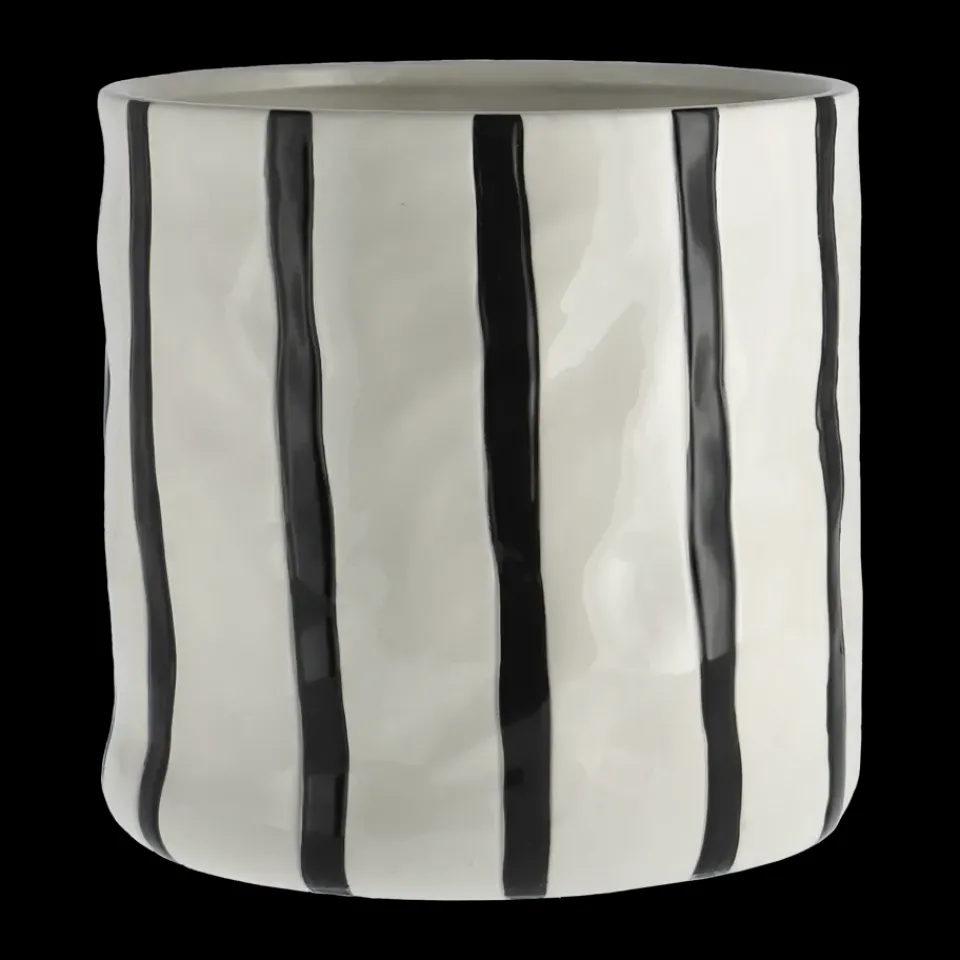 Flower Pots^Scandi Living Thrive flowerpot Ø20 cm, White-black WhiteBlack