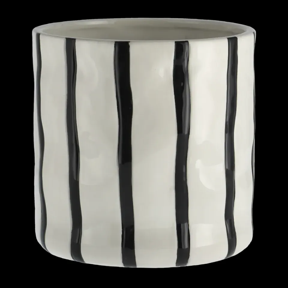 Discount Scandi Living Thrive flowerpot Ø16 cm, White-black WhiteBlack