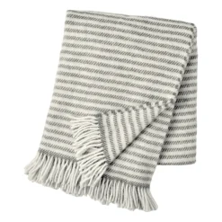 Wool Blankets & Throws^Scandi Living Tidal wool throw 130x180 cm, Dark Grey