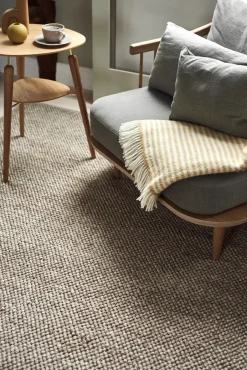 Wool Blankets & Throws^Scandi Living Tidal wool throw 130x180 cm, Mustard Yellow