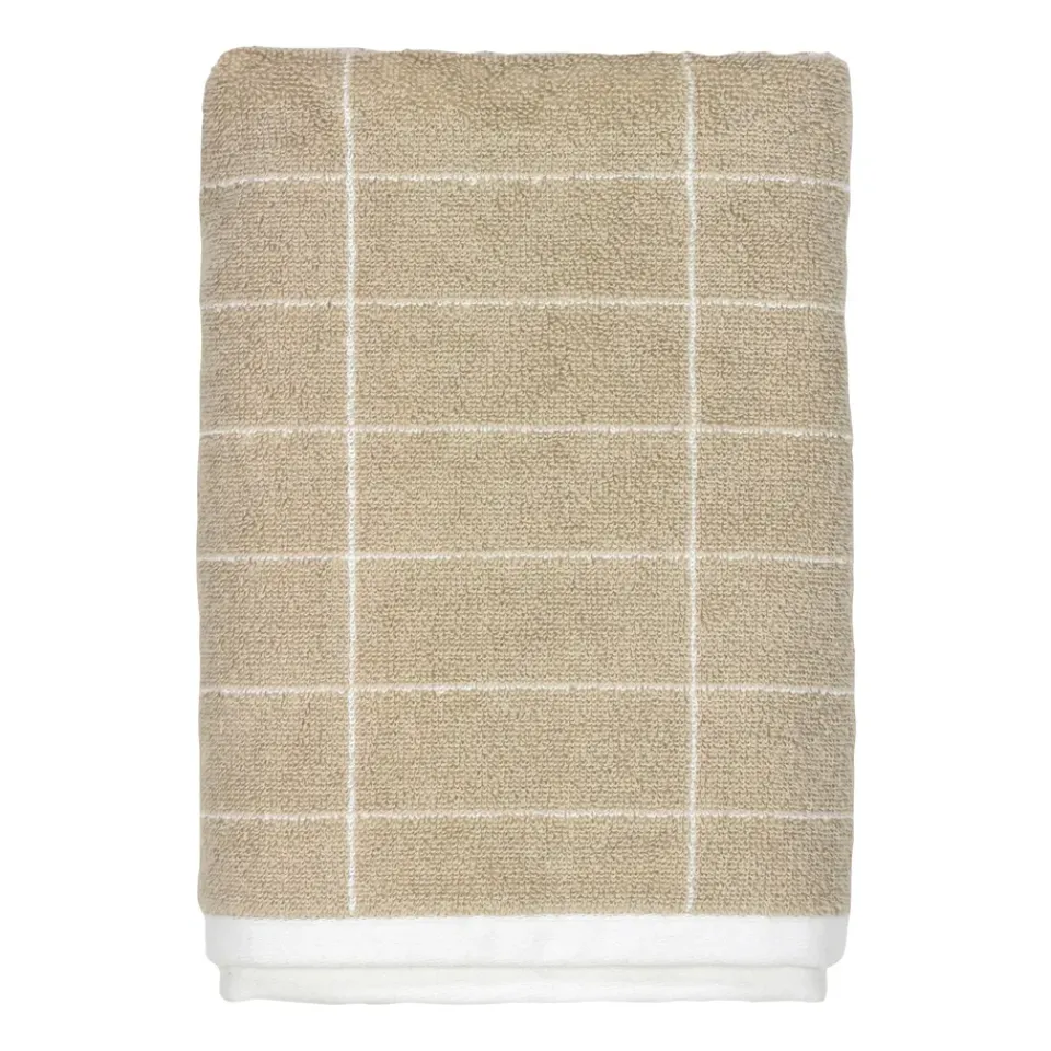 Bath Sheets|Towels^Mette Ditmer Tile Stone bath towel 70x140 cm, Sand-off white WhiteBeige