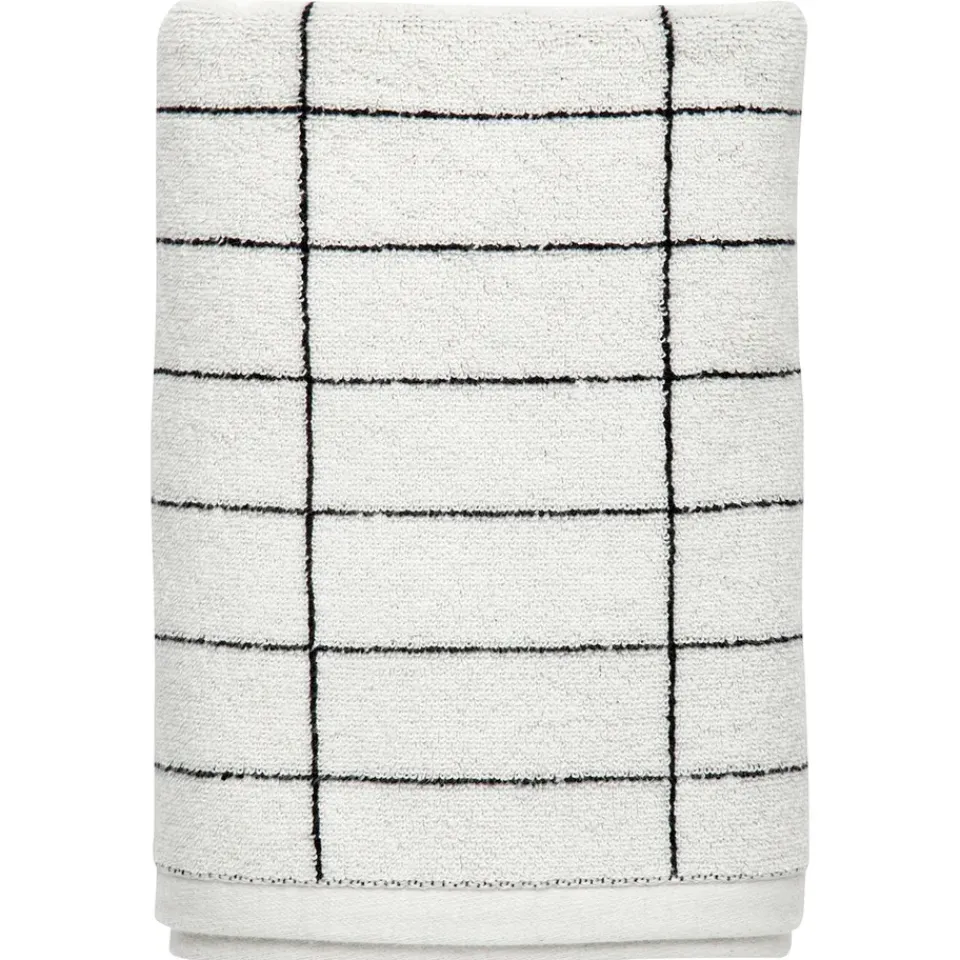 Best Mette Ditmer Tile Stone bath towel 70x140 cm, black-off White
