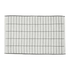 Clearance Mette Ditmer Tile Stone bathroom mat 50x80 cm, Black-off white BlackWhite