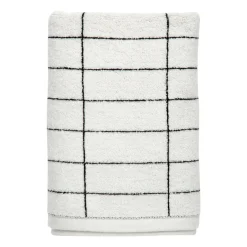 Mette Ditmer Tile Stone guest towel 38x60 cm 2 pack, Black-Off-white WhiteBlack
