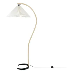 Reading Lamps|Children's Lamps^GUBI Timberline floor lamp, Oak-birch-white BeigeWhite