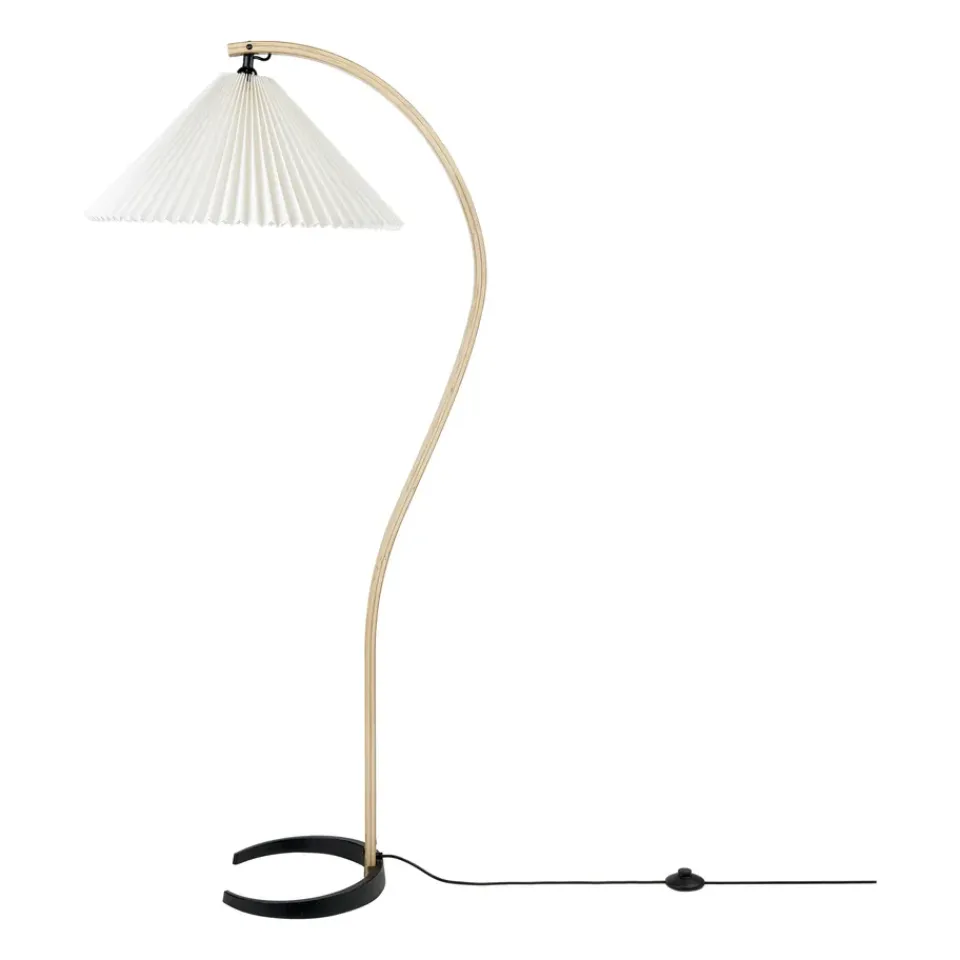 Reading Lamps|Children's Lamps^GUBI Timberline floor lamp, Oak-birch-white BeigeWhite