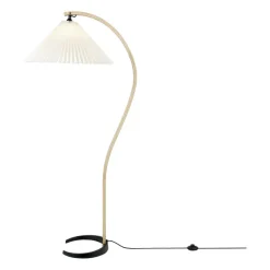 Reading Lamps|Children's Lamps^GUBI Timberline floor lamp, Oak-birch-white BeigeWhite