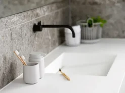 New Zone Denmark Time toothbrush mug 9.8 cm, Soft Grey