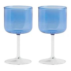 Online HAY Tint wine glass 25 cl 2-pack, Blue-clear TransparentBlue