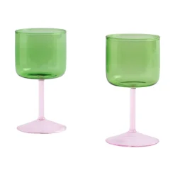 Wine Glasses^HAY Tint wine glass 25 cl 2-pack, Green-pink GreenPink