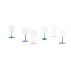 Wine Glasses^HAY Tint wine glass 25 cl 2-pack, Green-pink GreenPink