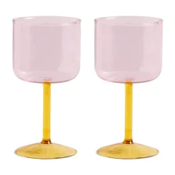 Wine Glasses^HAY Tint wine glass 25 cl 2-pack, Pink-yellow PinkYellow