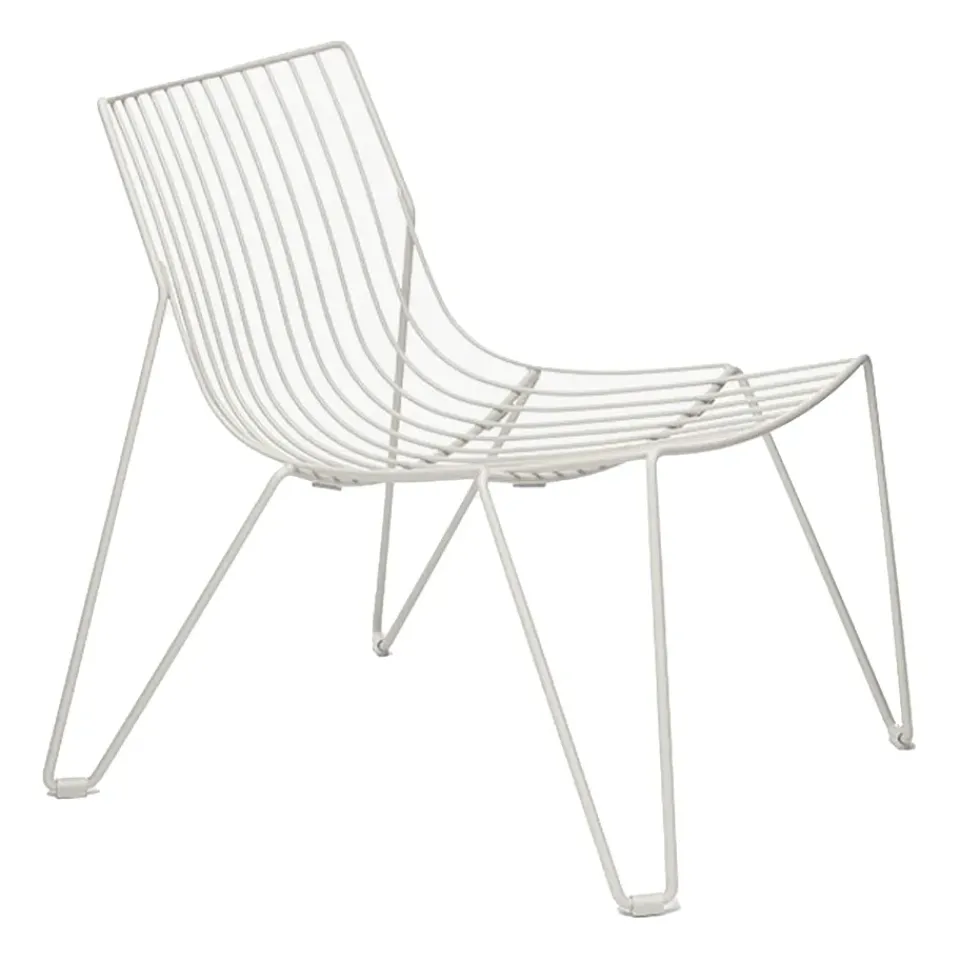 Outdoor Lounge Furniture^Massproductions Tio easy chair lounge chair, White