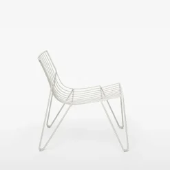 Outdoor Lounge Furniture^Massproductions Tio easy chair lounge chair, White