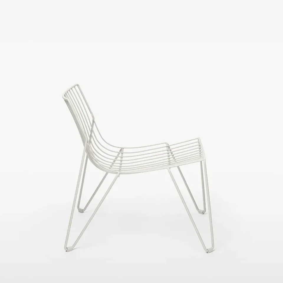 Outdoor Lounge Furniture^Massproductions Tio easy chair lounge chair, White