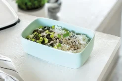 New Villeroy & Boch To Go & To Stay lunch box porcelain L 13x20 cm, Mineral Green