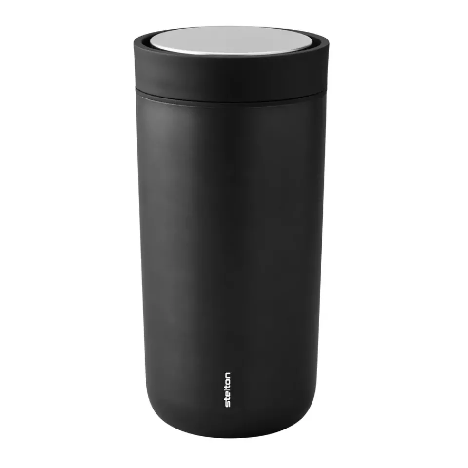 Hot Stelton To Go Click mug 0.4 l, metallic Black