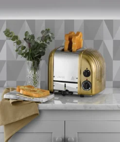Toasters^Dualit Toaster Classic 2 slices, Brass Gold-coloured
